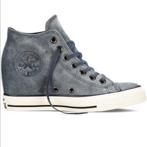 Gray suede Converse Wedge Sneaker